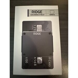 Ridge Lite Ultra Minimalist Wallet Gunmetal Aluminum 6061 AUWAI120103 NEW